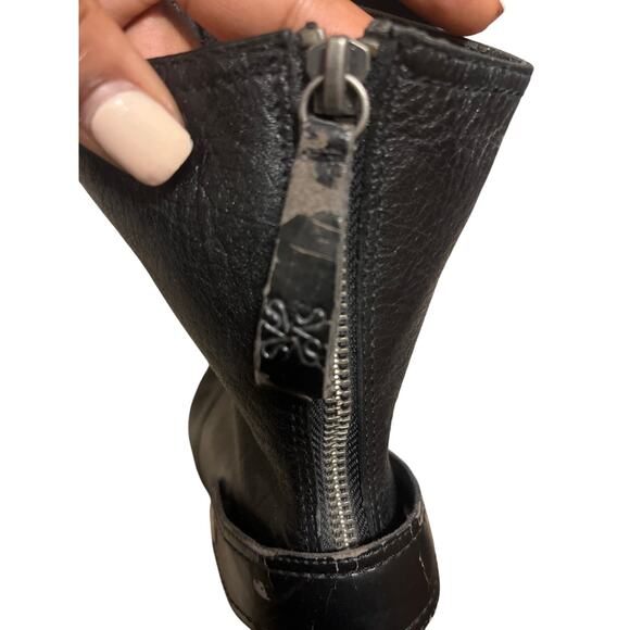 Vera Wang Brown Heeled Leather Boots - back zipper. Sz 8 1/2 - Picture 9 of 9